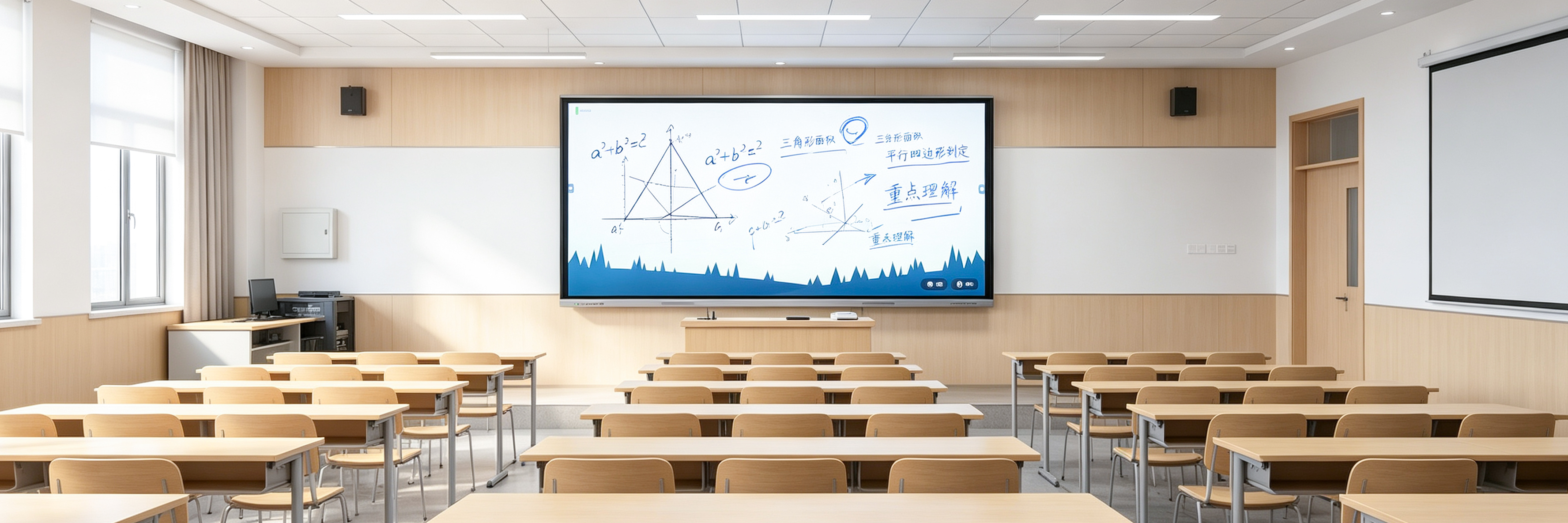教学会议一体机，集投影、白板、音响于一体